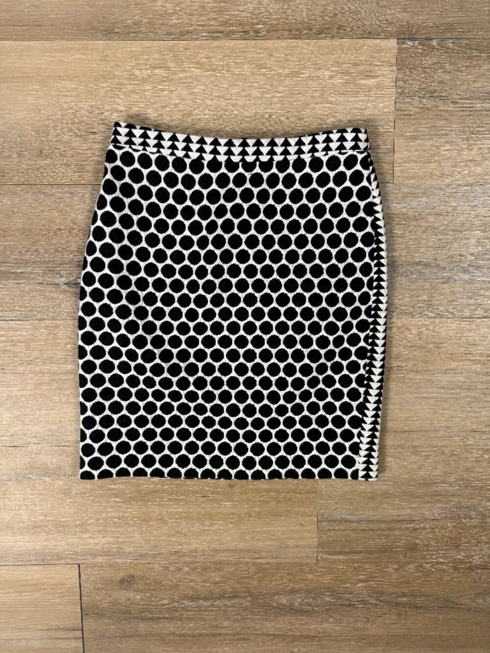 Leifnotes Anthropologie Black White Mixed Geometric Pencil Skirt | 0